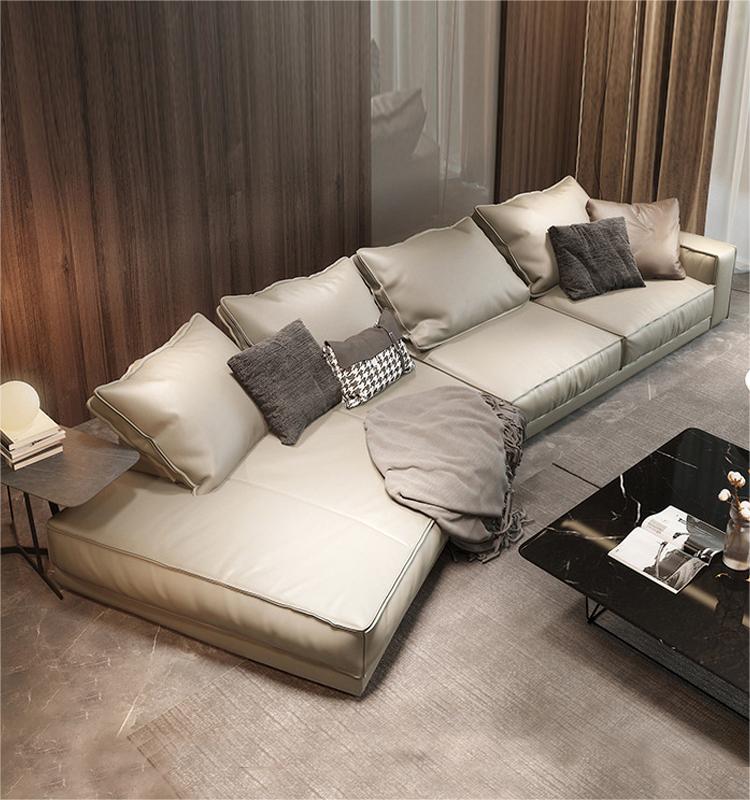 High quality modern home furnitrue luxury design leather sofa manufacturer in China-interi furniture