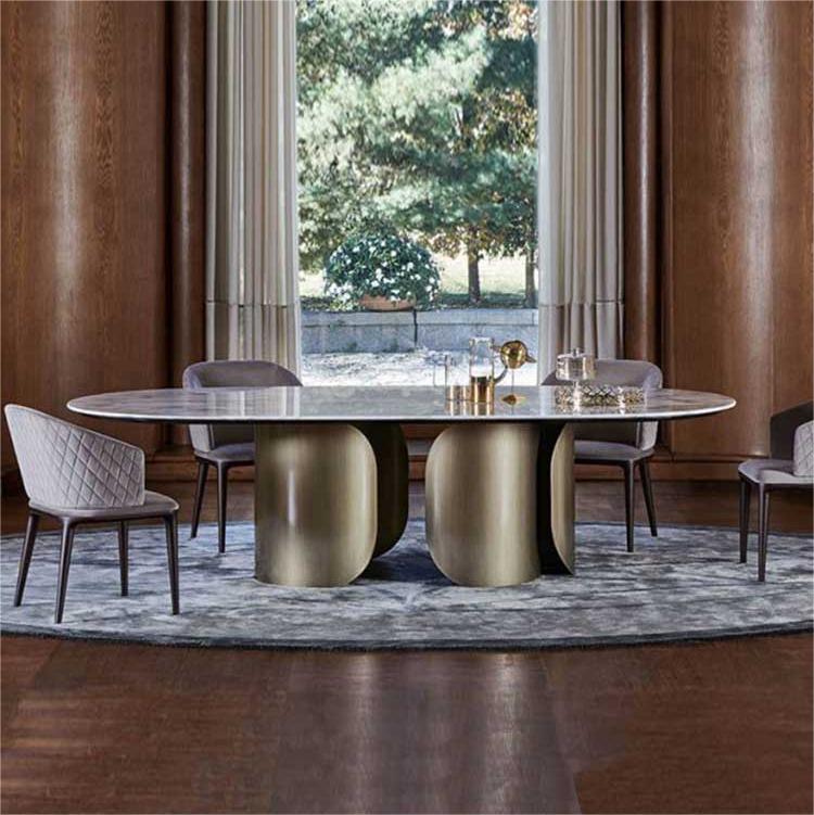 chinese high quality modern home furniture sintered table top dining table supplier-interi furniture