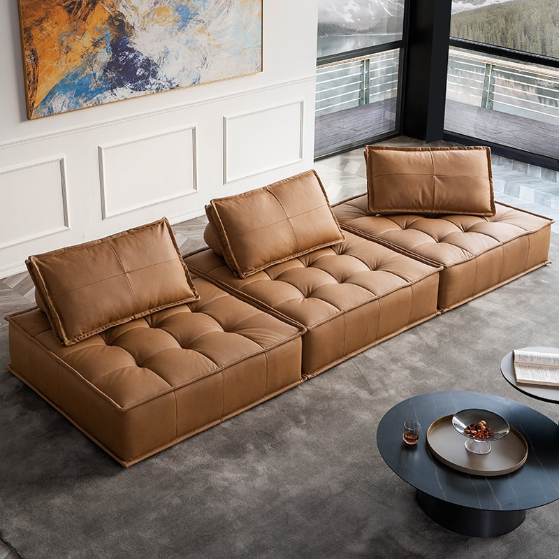 Best quality modern home furnitrue luxury design leather sofa factory in China-interi furniture