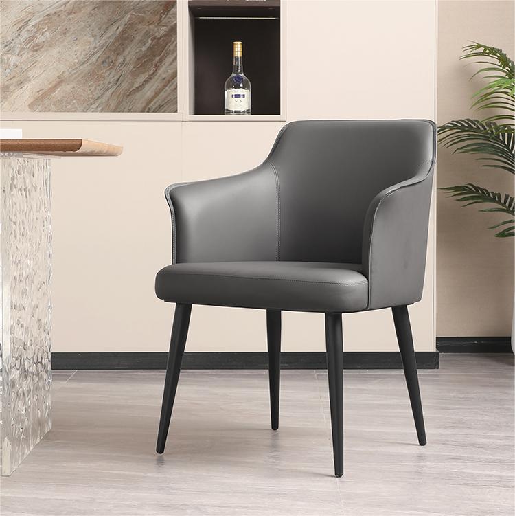 Chinese high quality luxury home furniture modern design contemporary dining room high back leather chair shop-inter furniture