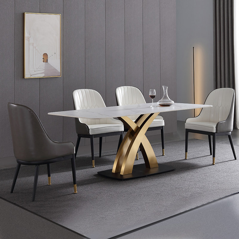 chinese high end modern design contemporary home furniture sintered table top dining table manufacturer-interi furniture