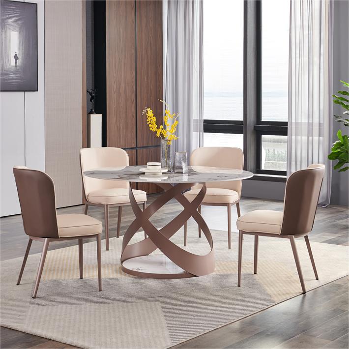 chinese high end luxury modern design contemporary style home furniture dining room sintered table top dining table company-interi furniture