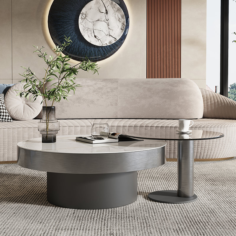 Chinese modern home furniture contemporary design sintered stone tabletap coffee table and side table company