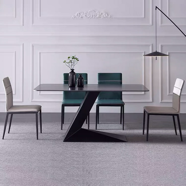 chinese best luxury modern design contemporary style home furniture dining room sintered table top dining table factory-interi furniture