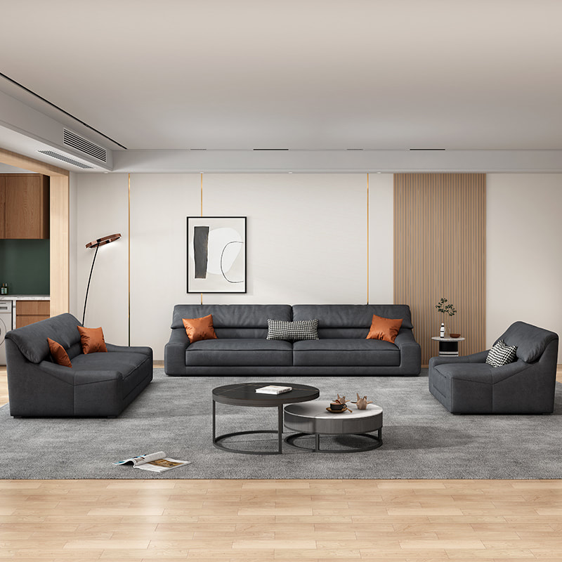best quality luxury home furnitrue contemporary design modern leather sofa factory in China-interi furniture