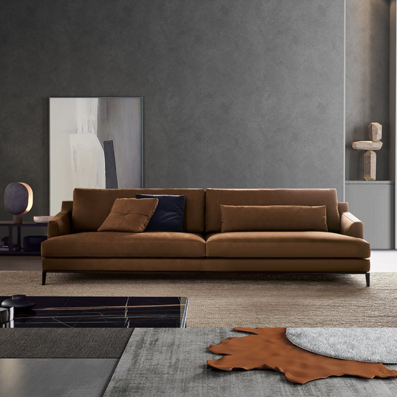 high end modern home furnitrue contemporary design leather sofa exporter in China-interi furniture