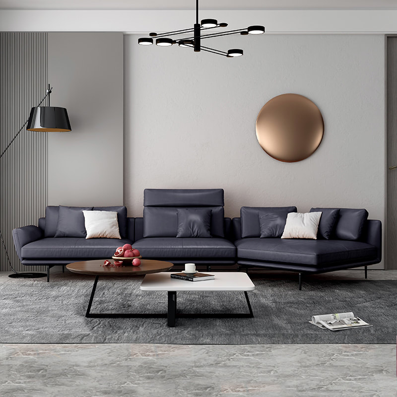 top quality modern home furnitrue contemporary design leather sofa factory in China-interi furniture