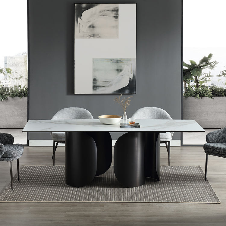 chinese high end modern home furniture sintered table top dining table maker-interi furniture